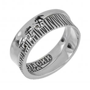 Кольцо из черненого серебра Иордань Б-КО-494 Печаль и радость фото